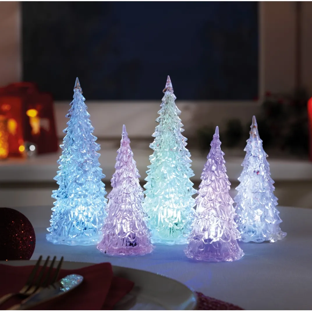 Décorations Intérieures Noël|Décorations-Tempsl Lot de 5 sapins LED