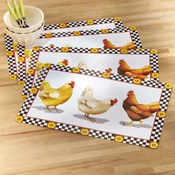 Art De La Table-Tempsl Lot de 4 sets de table basse-cour