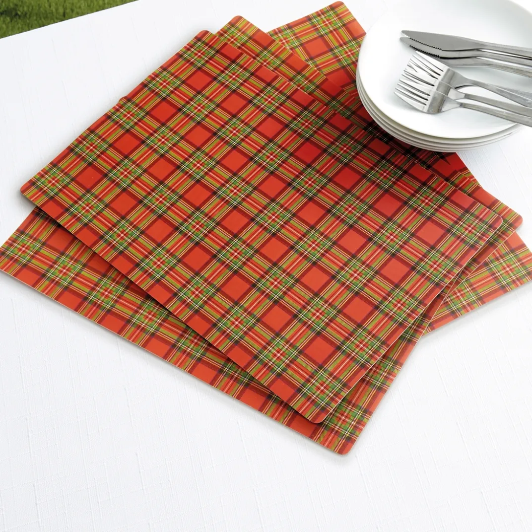 Art De La Table-Tempsl Lot de 8 sets de table écossais