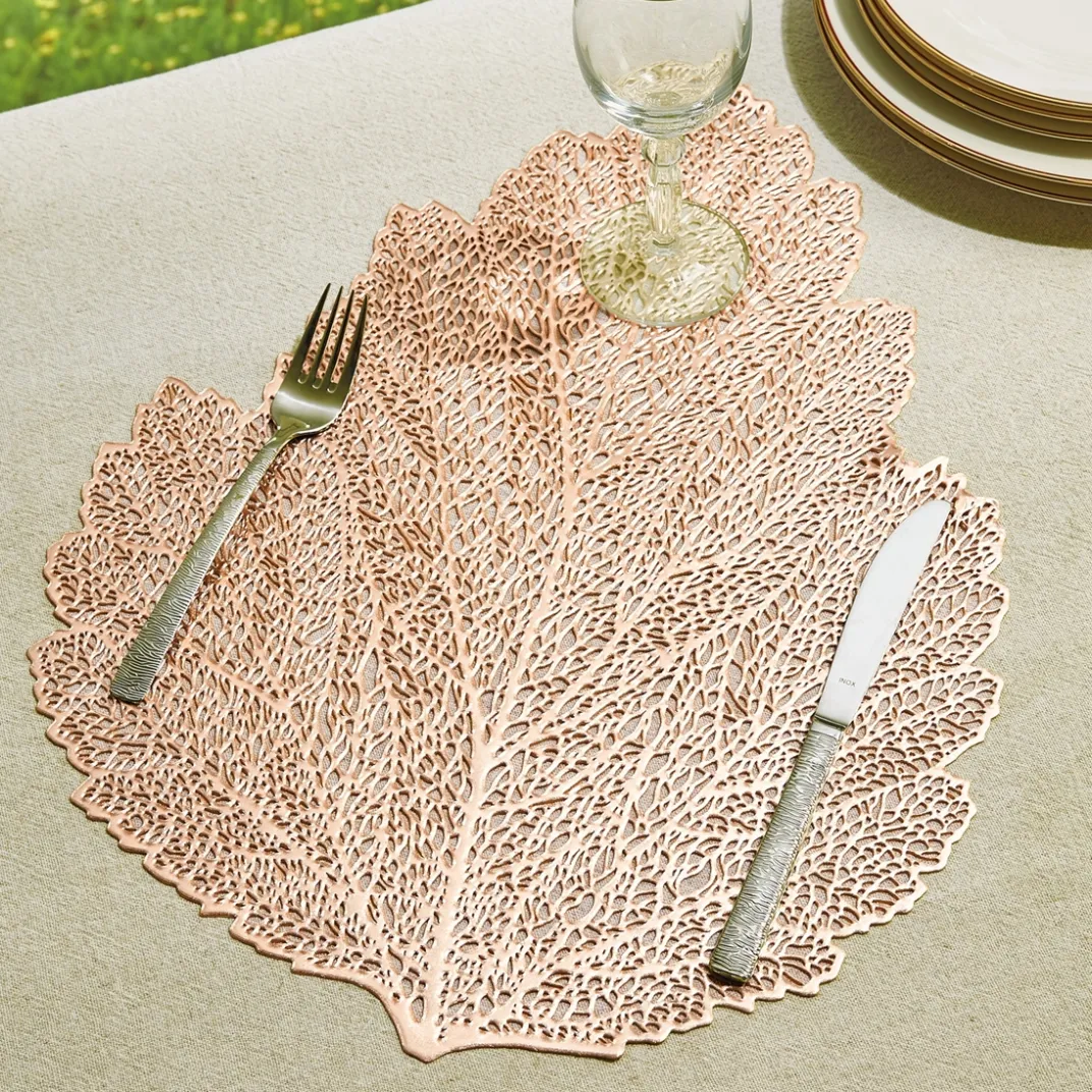 Art De La Table-Tempsl Lot de 4 sets de table feuille