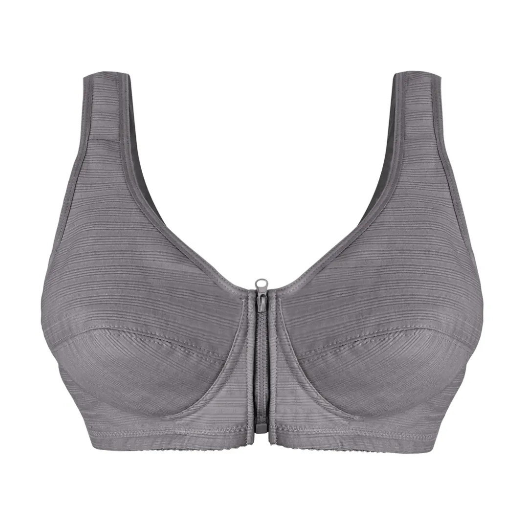 Sous-Vêtements-Tempsl Lot de 3 soutiens-gorge zippés Gris + vieux rose + chair - taille M