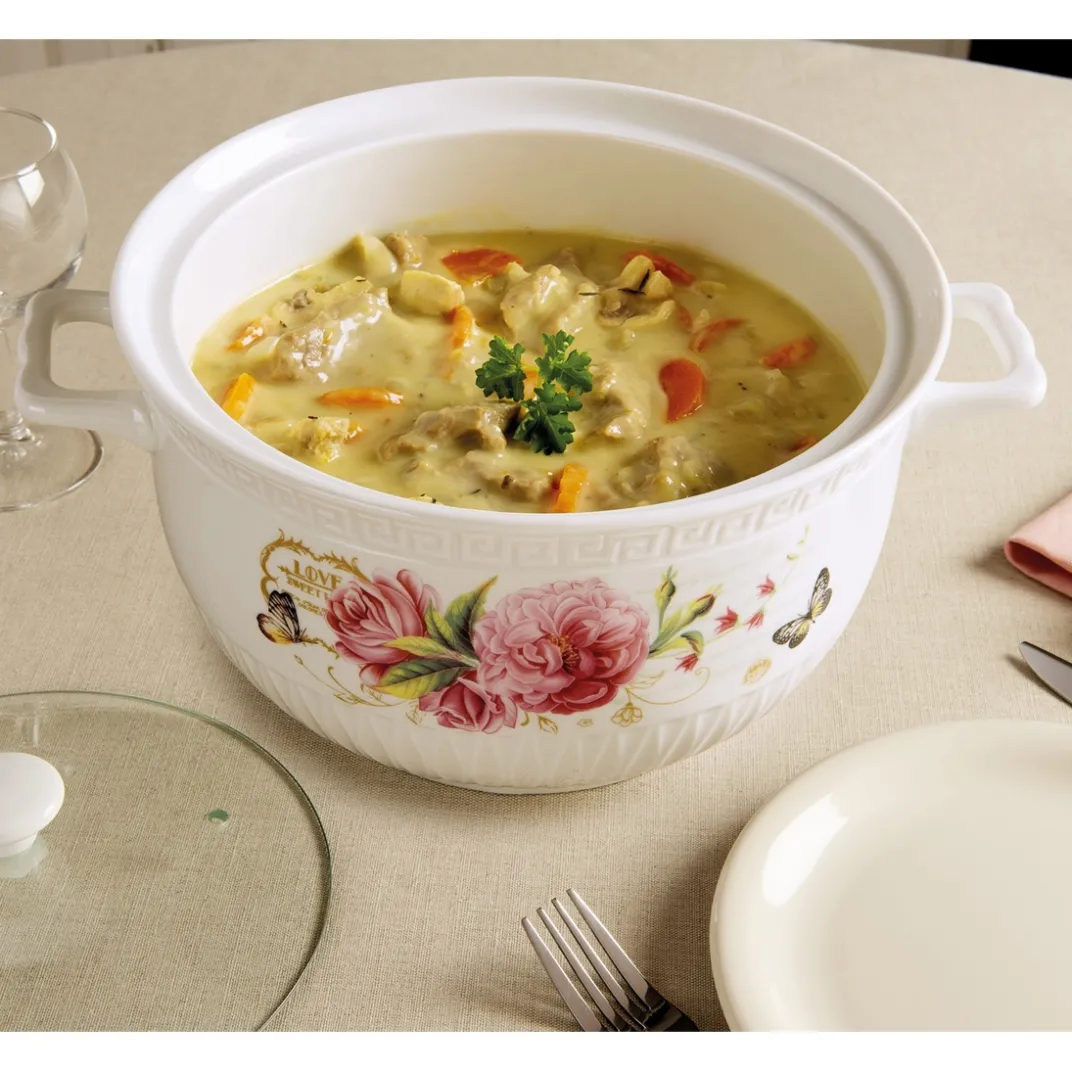 Cuisson Et Accessoires|Art De La Table-Tempsl Marmite Céramique 1,5L pour 2 Personnes