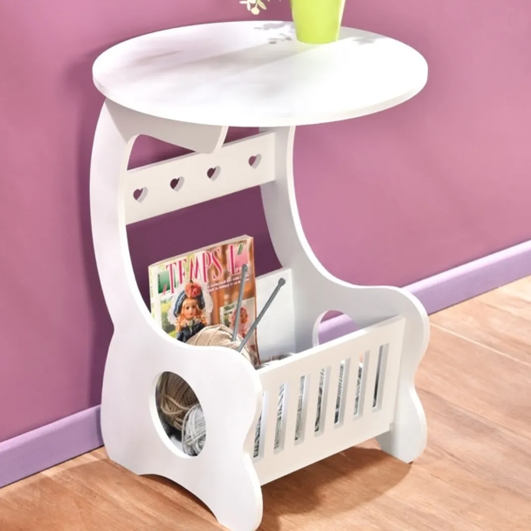 Décorations|Petits Meubles-Tempsl Meuble blanc rond