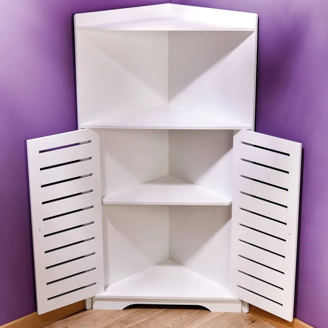 Décorations|Petits Meubles-Tempsl Meuble d'angle blanc