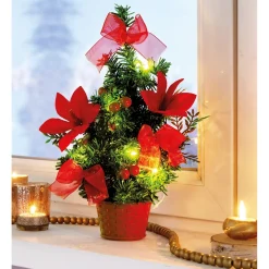 Décorations Intérieures Noël|Décorations-Tempsl Mini sapin LED ou Lot de 2