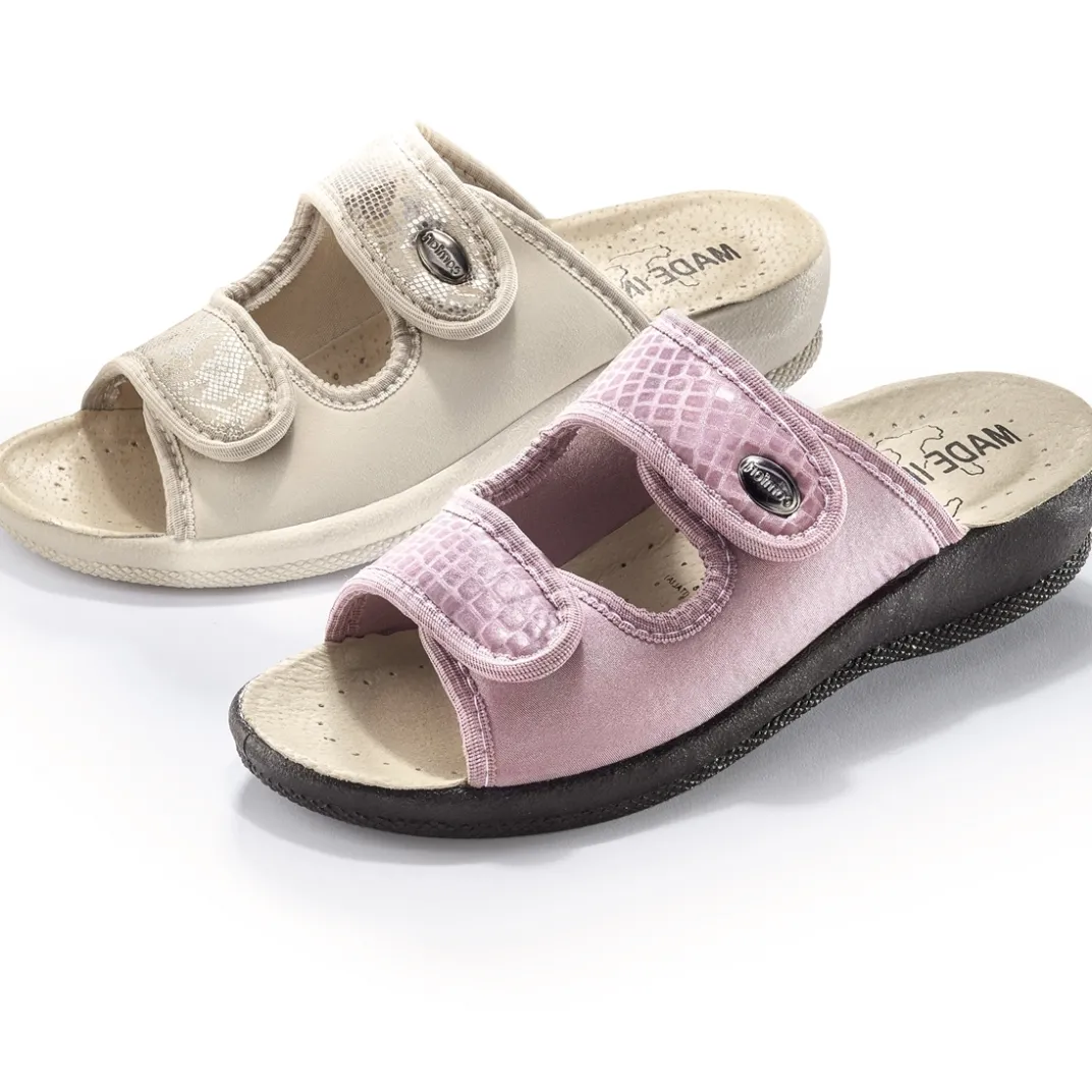 Chaussures, Chaussons Et Accessoires-Tempsl Mules tissu beige ou rose