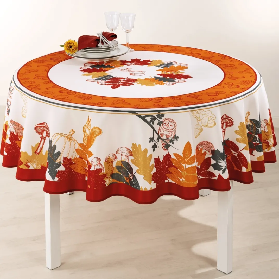 Art De La Table-Tempsl Nappe feuilles d'automne ronde ou rectangulaire