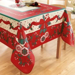 Table De Noël|Art De La Table-Tempsl Nappe poinsettia ronde ou rectangulaire