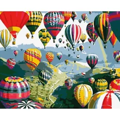 Loisirs Créatifs-Tempsl Peinture par numéros Mongolfières