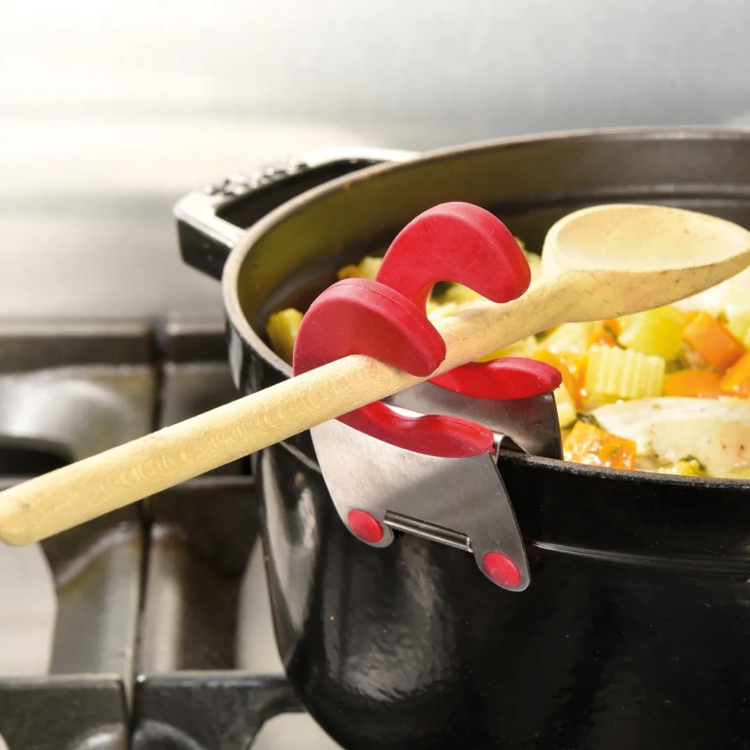 Cuisson Et Accessoires-Tempsl Pince support cuillère rouge