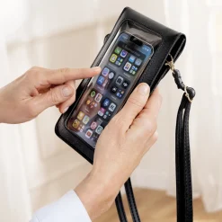 Sacs, Bijoux Et Accessoires-Tempsl Pochette 2 en 1 noir ou rouge