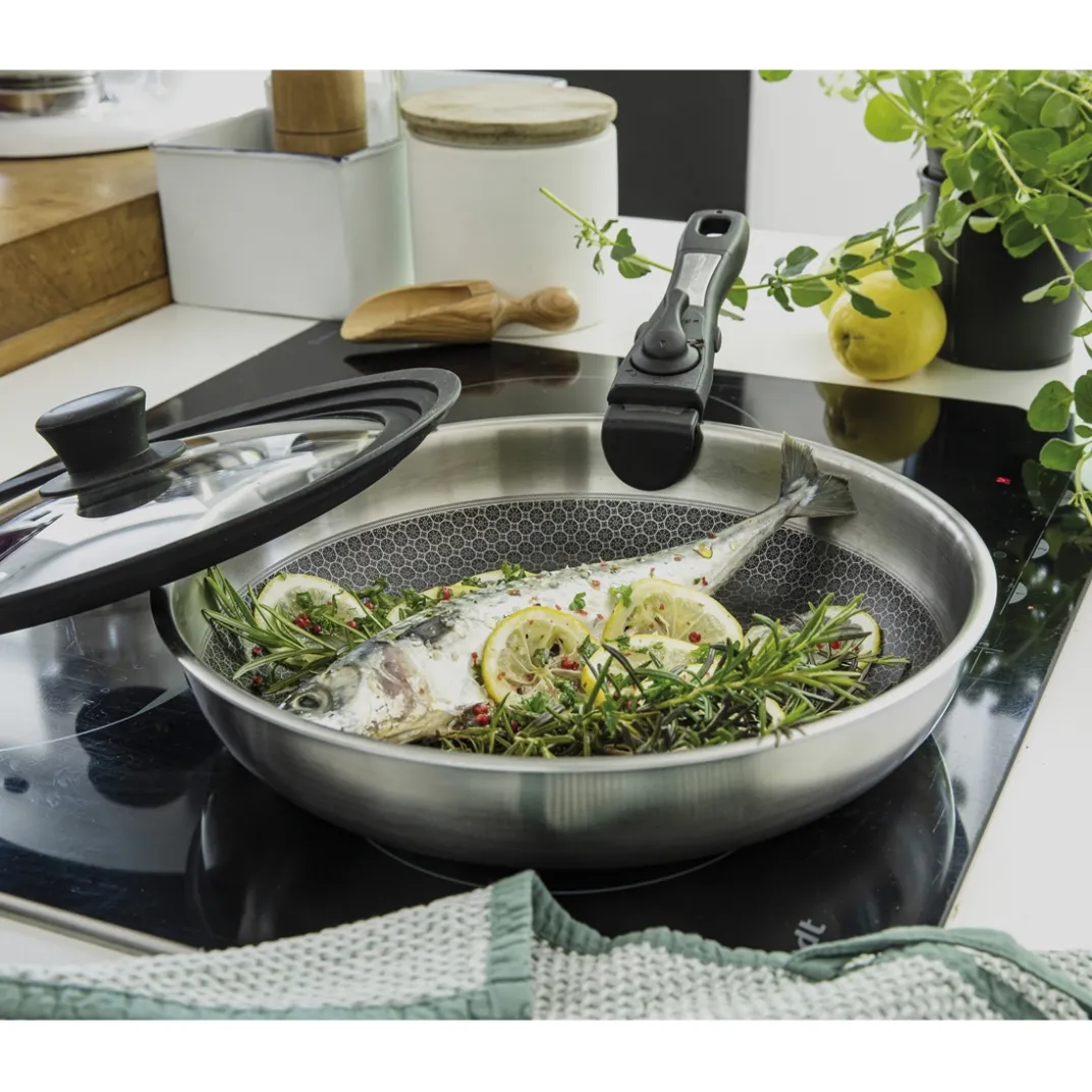 Cuisson Et Accessoires-Tempsl Poêle acier inoxydable Pradel France ®