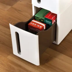 Organisation Et Entretien|Décorations-Tempsl Resserre de cuisine blanche 2 tiroirs