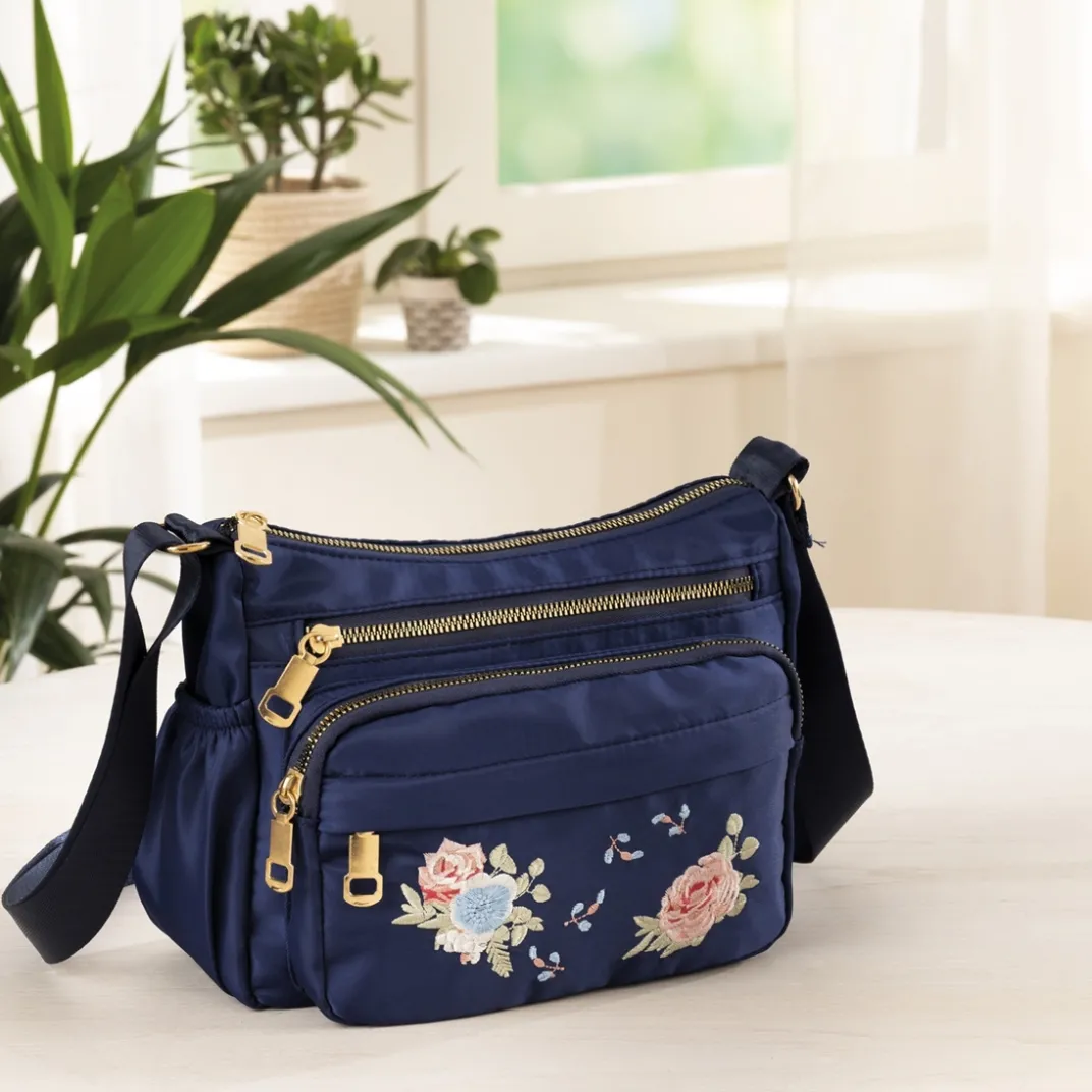 Sacs, Bijoux Et Accessoires-Tempsl Sac RFID multipoches brodé