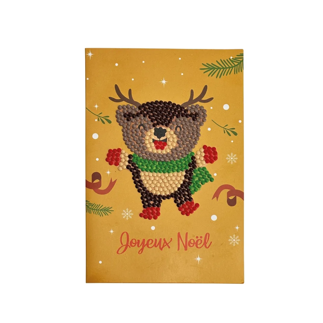 Loisirs Créatifs-Tempsl Set de 4 cartes postales à diamanter Nouvel an