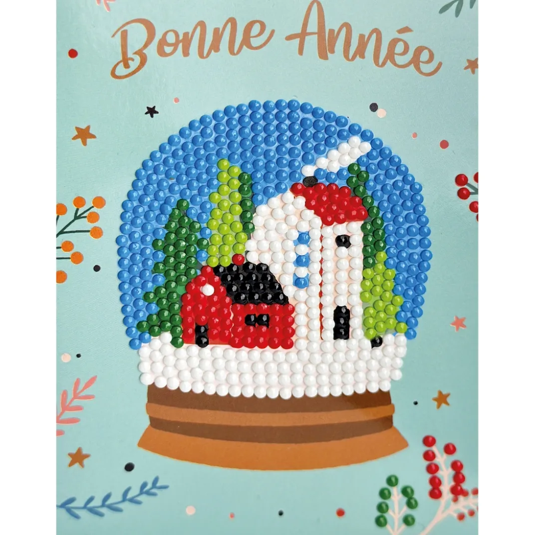 Loisirs Créatifs-Tempsl Set de 4 cartes postales à diamanter Nouvel an