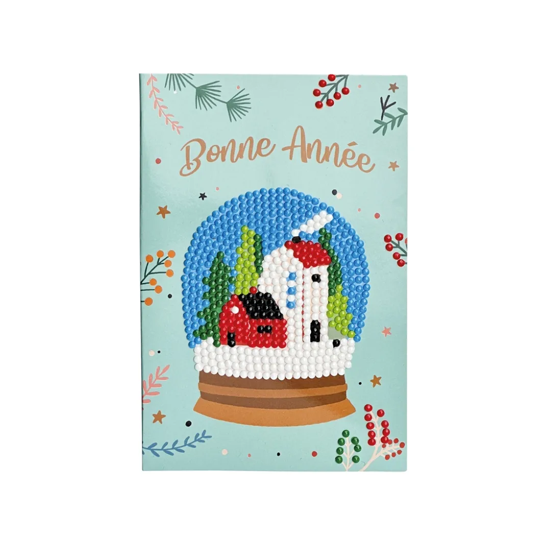 Loisirs Créatifs-Tempsl Set de 4 cartes postales à diamanter Nouvel an