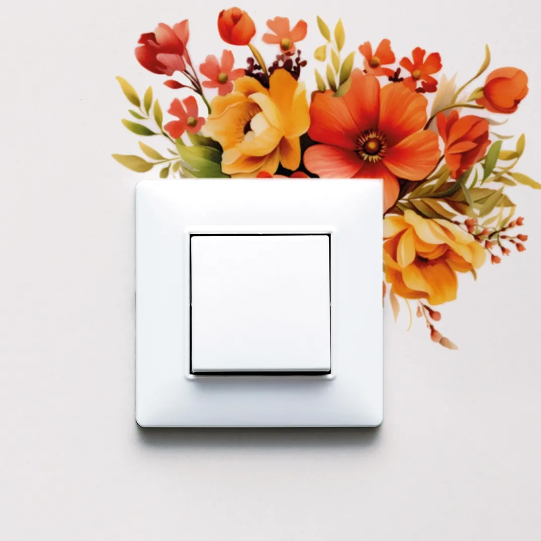 Décorations-Tempsl Sticker fleurs interrupteur