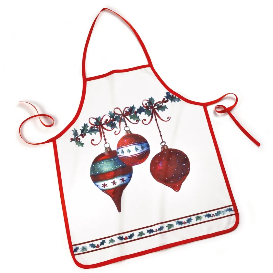 Repas De Noël|Organisation Et Entretien-Tempsl Tablier boules de Noël