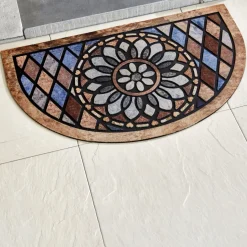 Décorations Jardin Et Extérieur-Tempsl Tapis demi-lune mosaïque