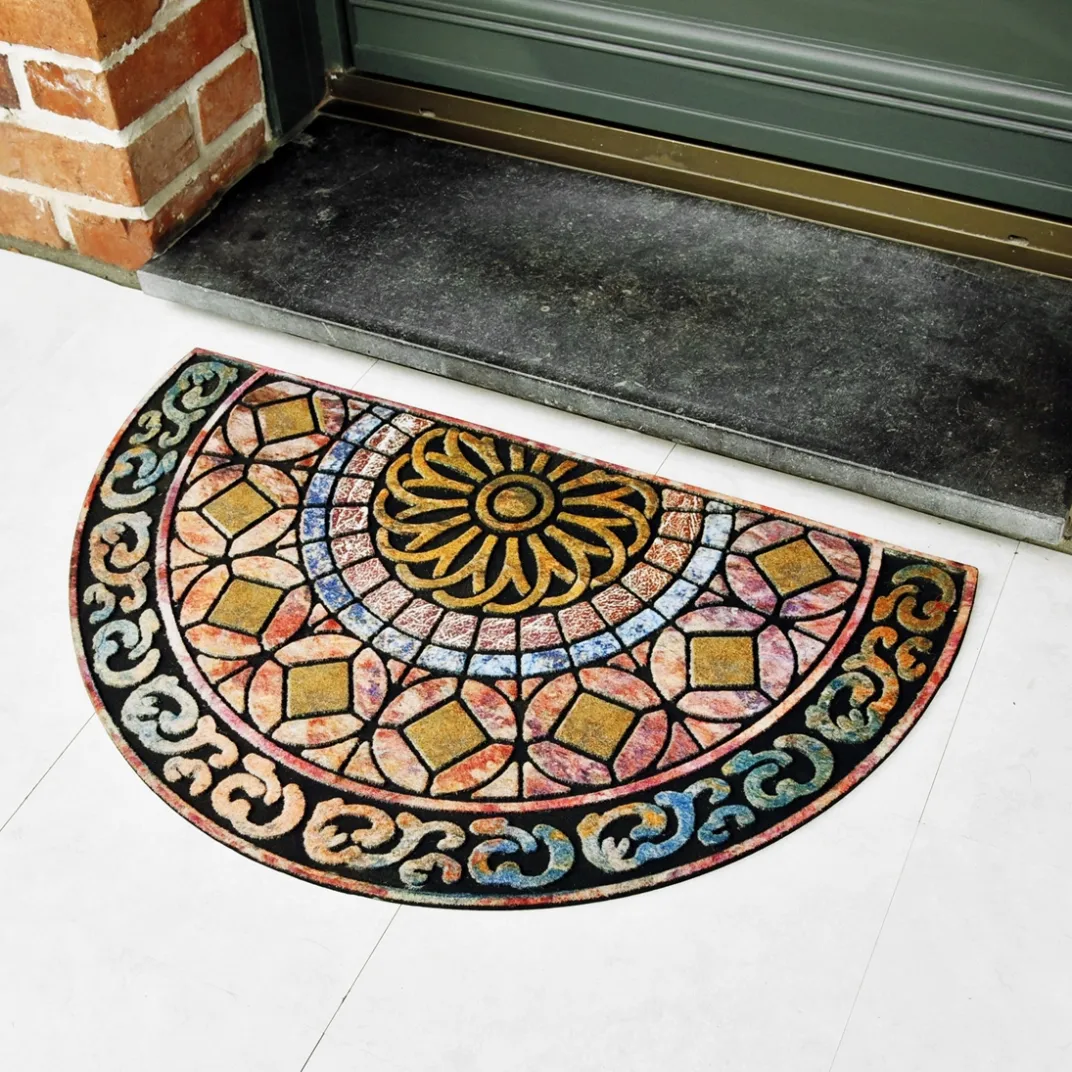 Décorations|Décorations Jardin Et Extérieur-Tempsl Tapis demi-lune vitraux
