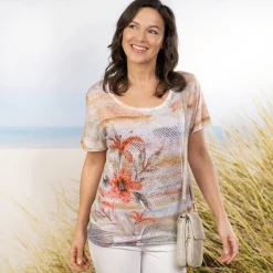 Vêtements-Tempsl Tee-shirt imprimé Lys