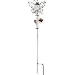 Décorations Jardin Et Extérieur-Tempsl Thermomètre/pluviomètre papillons arabesques