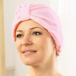 Salle De Bain Et Hygiène-Tempsl Turban sèche-cheveux rose
